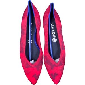 Rothy’s The Point Retired Red Camo Pointed Toe Flats Women’s Size 10
